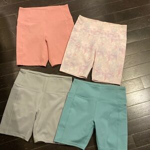 Nicole Miller Sport 4 pairs exercise shorts size large